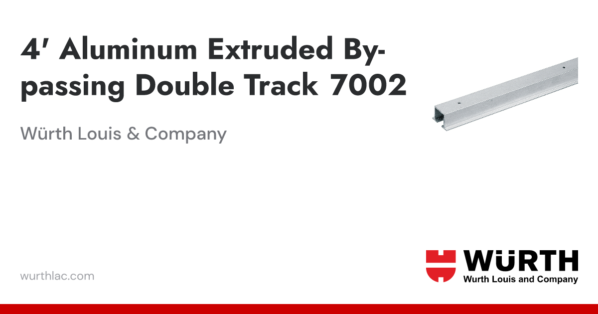 4' Aluminum Extruded By-passing Double Track 7002 | Würth Louis & Company