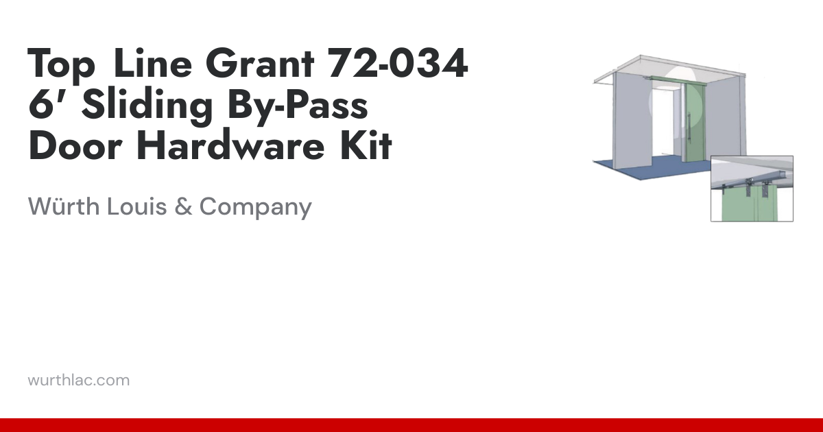 Top Line Grant 72-034 6' Sliding By-Pass Door Hardware Kit | Würth ...