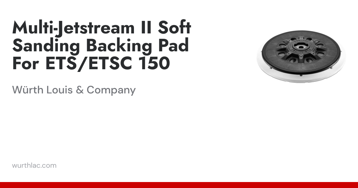 Multi-Jetstream II Soft Sanding Backing Pad For ETS/ETSC 150 | Würth ...