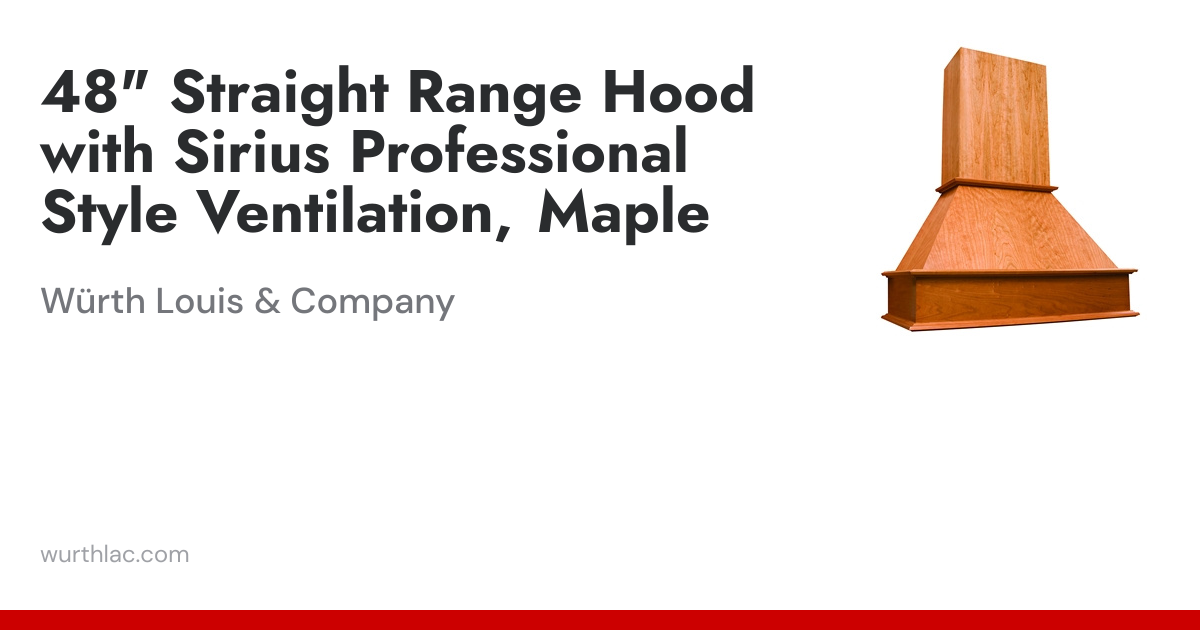 48" Straight Range Hood with Sirius Professional Style Ventilation ...