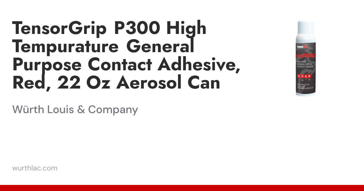 TensorGrip P300 High Tempurature General Purpose Contact Adhesive, Red ...