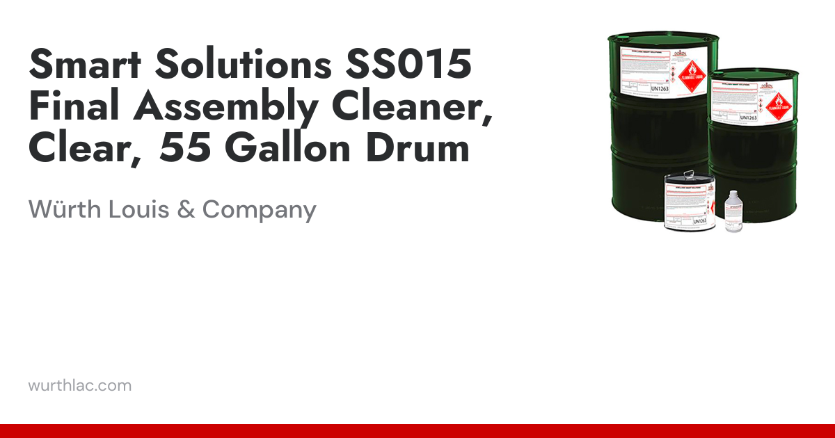 Smart Solutions SS015 Final Assembly Cleaner, Clear, 55 Gallon Drum ...