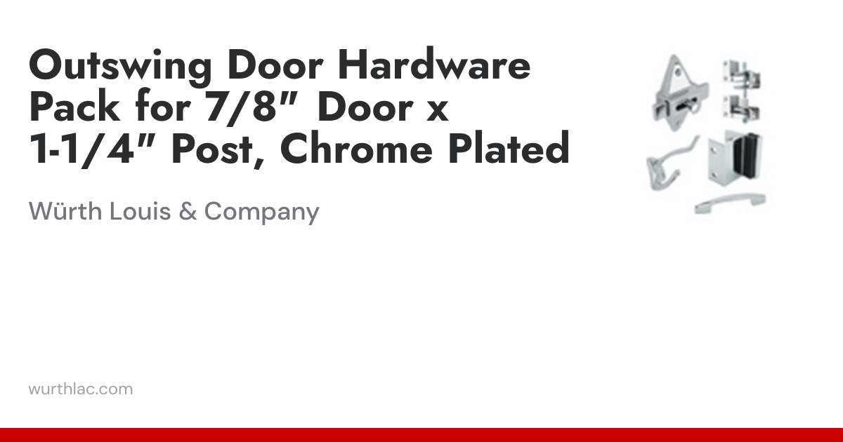 Outswing Door Hardware Pack for 7/8