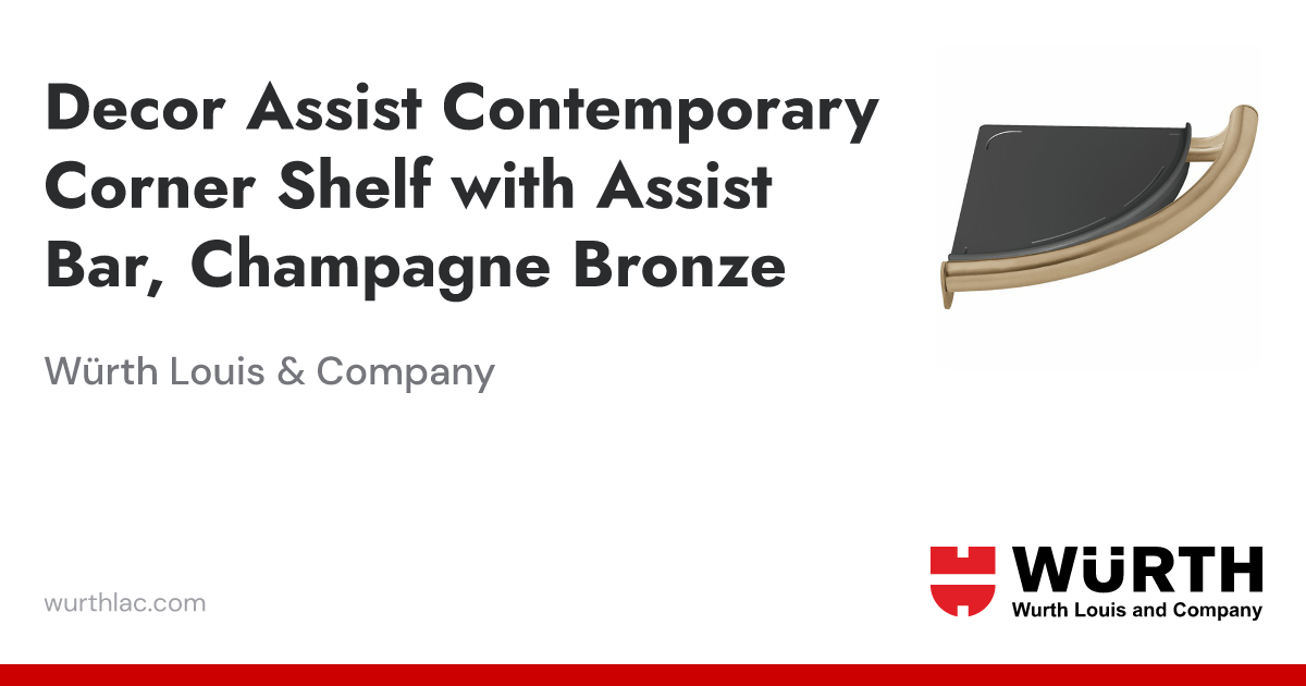 Delta Decor Assist Contemporary Corner Shelf with 8-3/4 in. Assist Bar in Champagne Bronze 41516