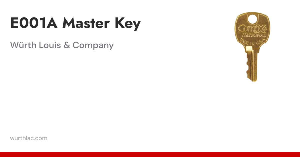 E001A Master Key | Würth Louis & Company