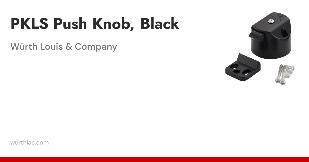 PKLS Push Knob, Black | Würth Louis & Company
