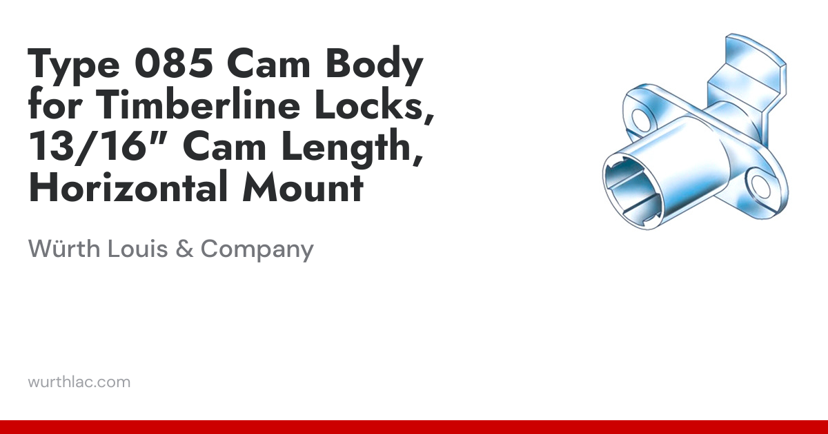 Type 085 Cam Body for Timberline Locks, 13/16