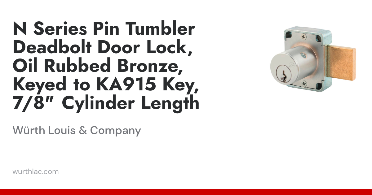 N Series Pin Tumbler Deadbolt Door Lock, Oil Rubbed Bronze, Keyed to ...