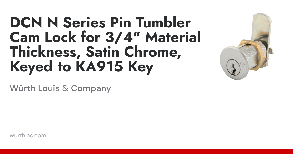 DCN N Series Pin Tumbler Cam Lock for 3/4
