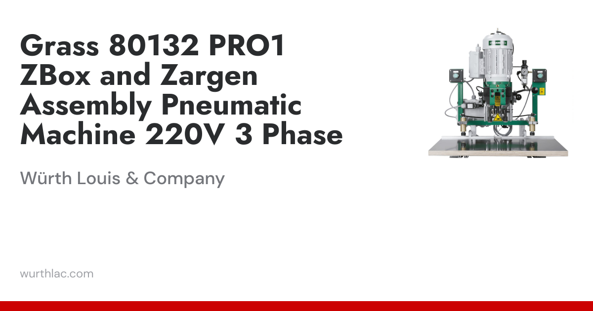 Grass 80132 PRO1 ZBox and Zargen Assembly Pneumatic Machine 220V 3 ...