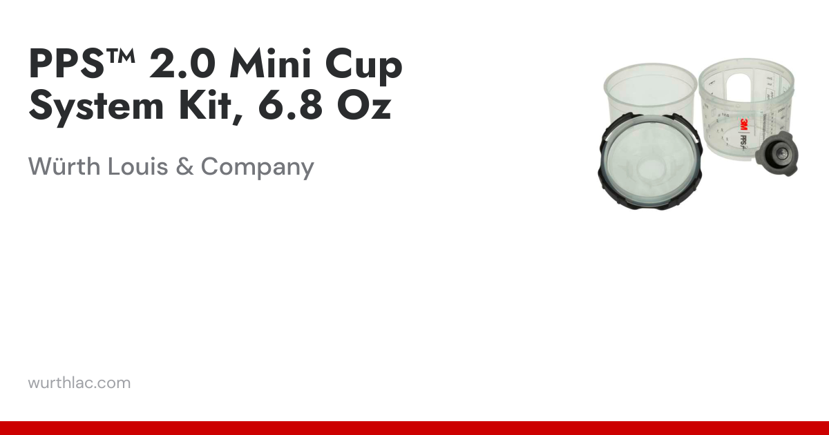 PPS™ 2.0 Mini Cup System Kit, 6.8 Oz | Würth Louis & Company