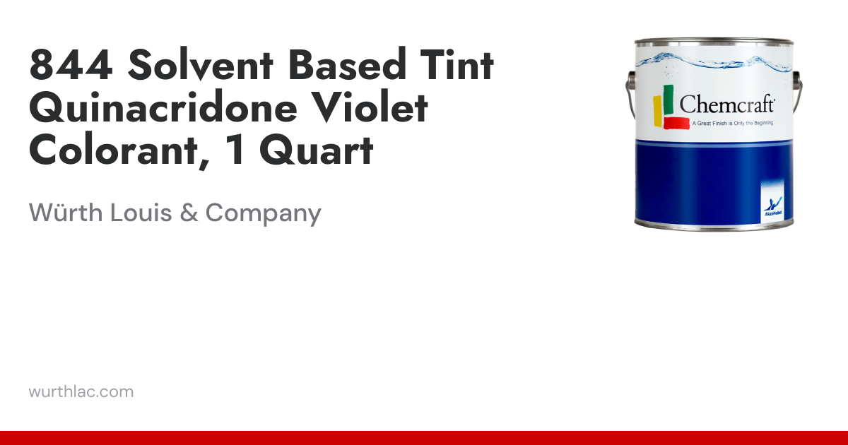 844 Solvent Based Tint Quinacridone Violet Colorant, 1 Quart | Würth ...