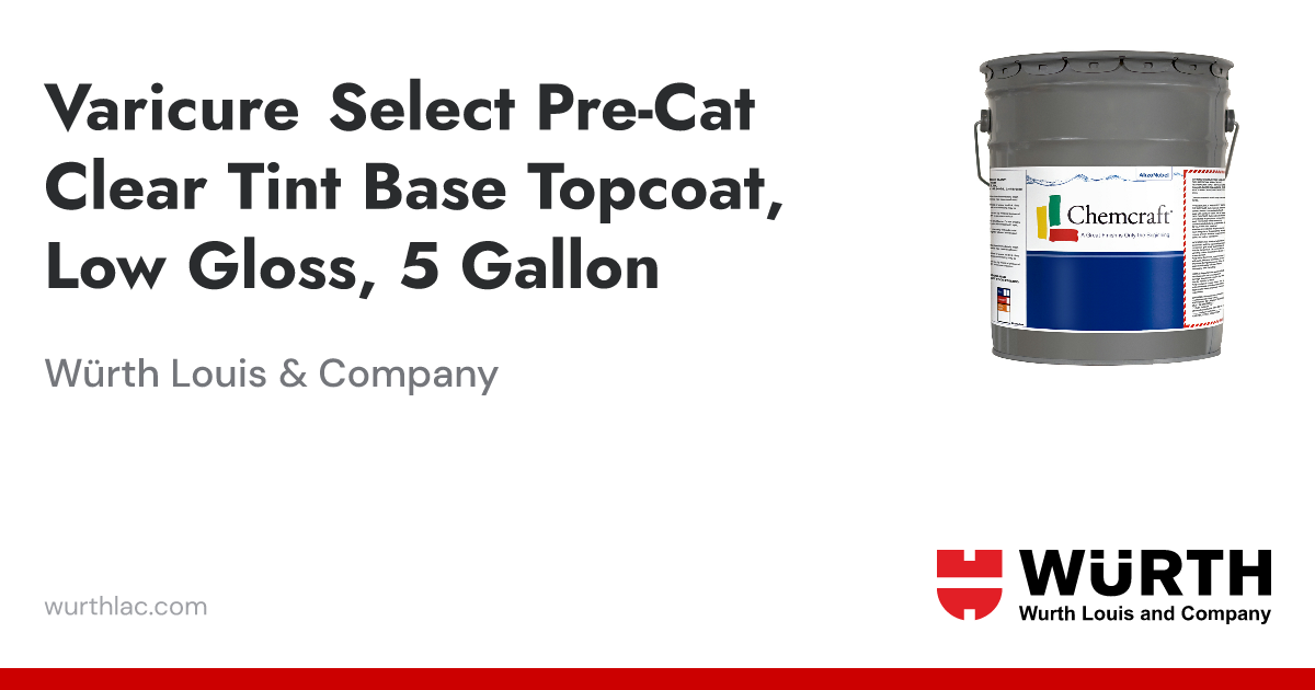 Varicure Select Pre-Cat Clear Tint Base Topcoat, Low Gloss, 5 Gallon ...