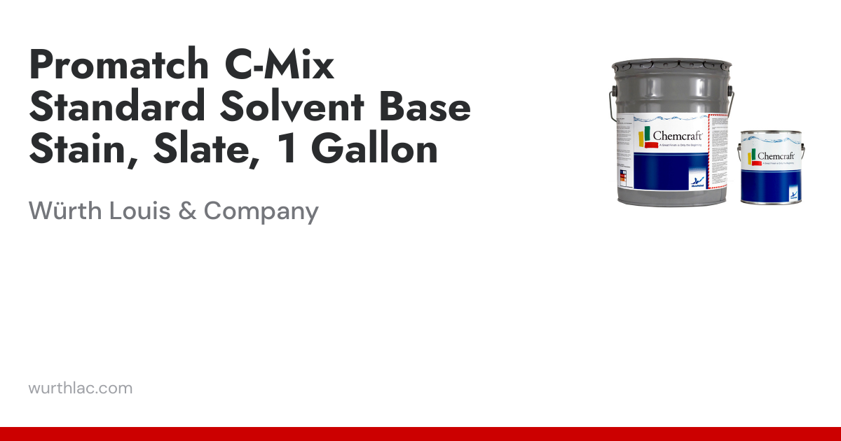 Promatch C-Mix Standard Solvent Base Stain, Slate, 1 Gallon | Würth ...
