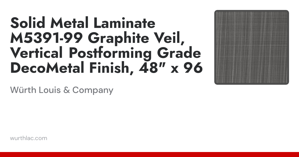 Solid Metal Laminate M5391-99 Graphite Veil, Vertical Postforming Grade ...