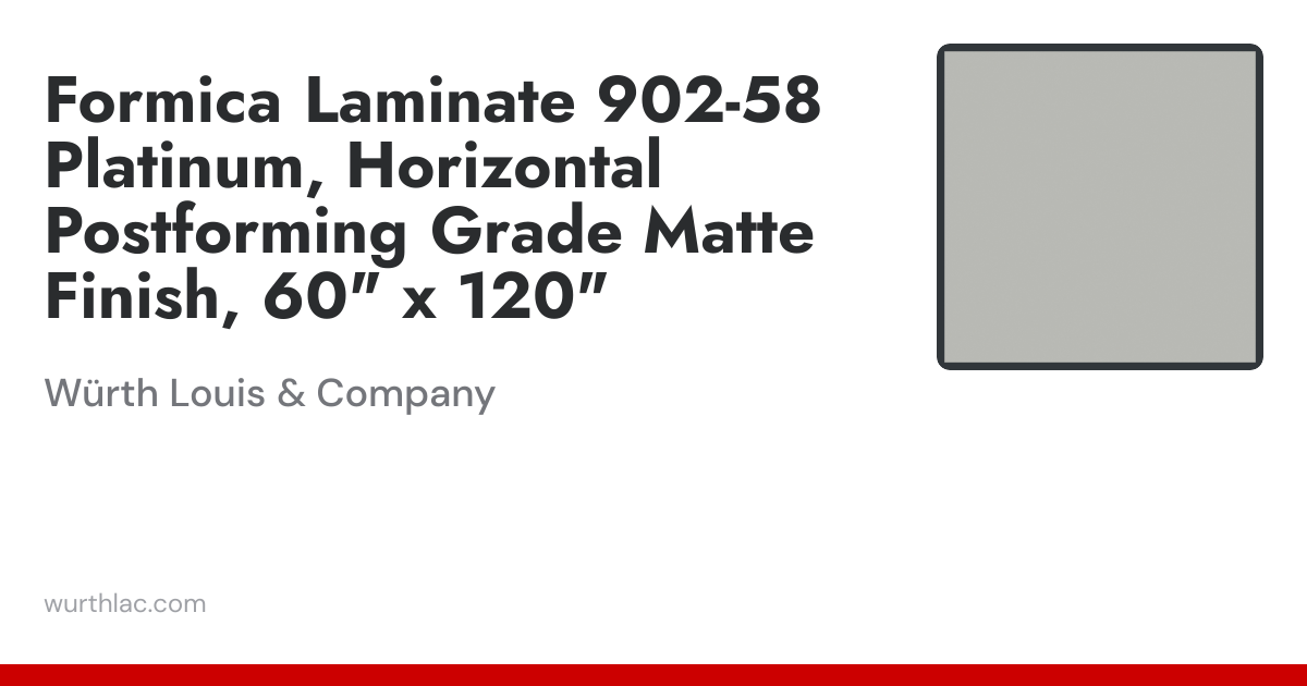 Formica Laminate 902-58 Platinum, Horizontal Postforming Grade Matte ...
