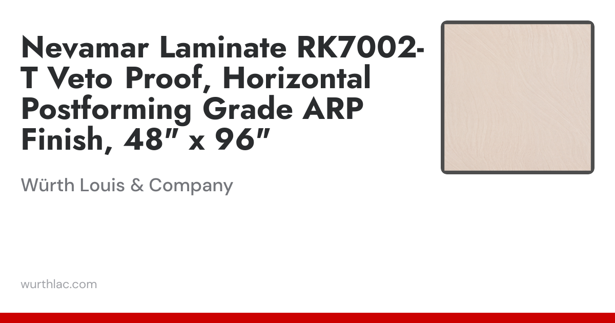 Nevamar Laminate RK7002-T Veto Proof, Horizontal Postforming Grade ARP ...