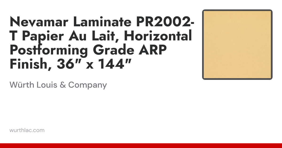 Nevamar Laminate PR2002-T Papier Au Lait, Horizontal Postforming Grade ...