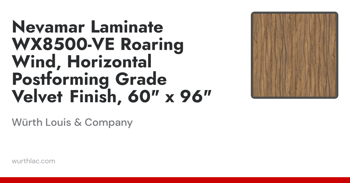 Nevamar Laminate WX8500-VE Roaring Wind, Horizontal Postforming Grade ...