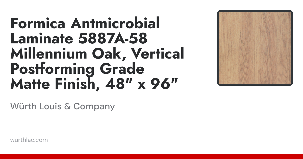 Formica Antmicrobial Laminate 5887A-58 Millennium Oak, Vertical ...