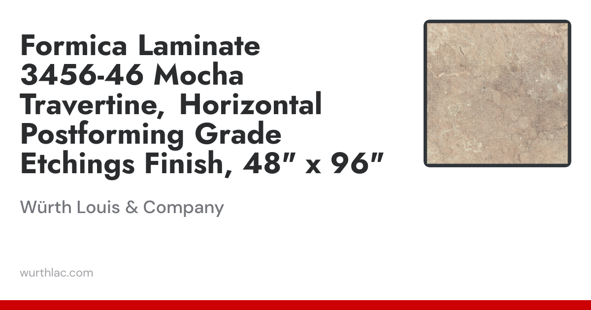 Formica Laminate 3456-46 Mocha Travertine, Horizontal Postforming Grade ...