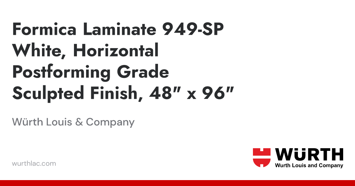 Formica Laminate 949-SP White, Horizontal Postforming Grade Sculpted ...