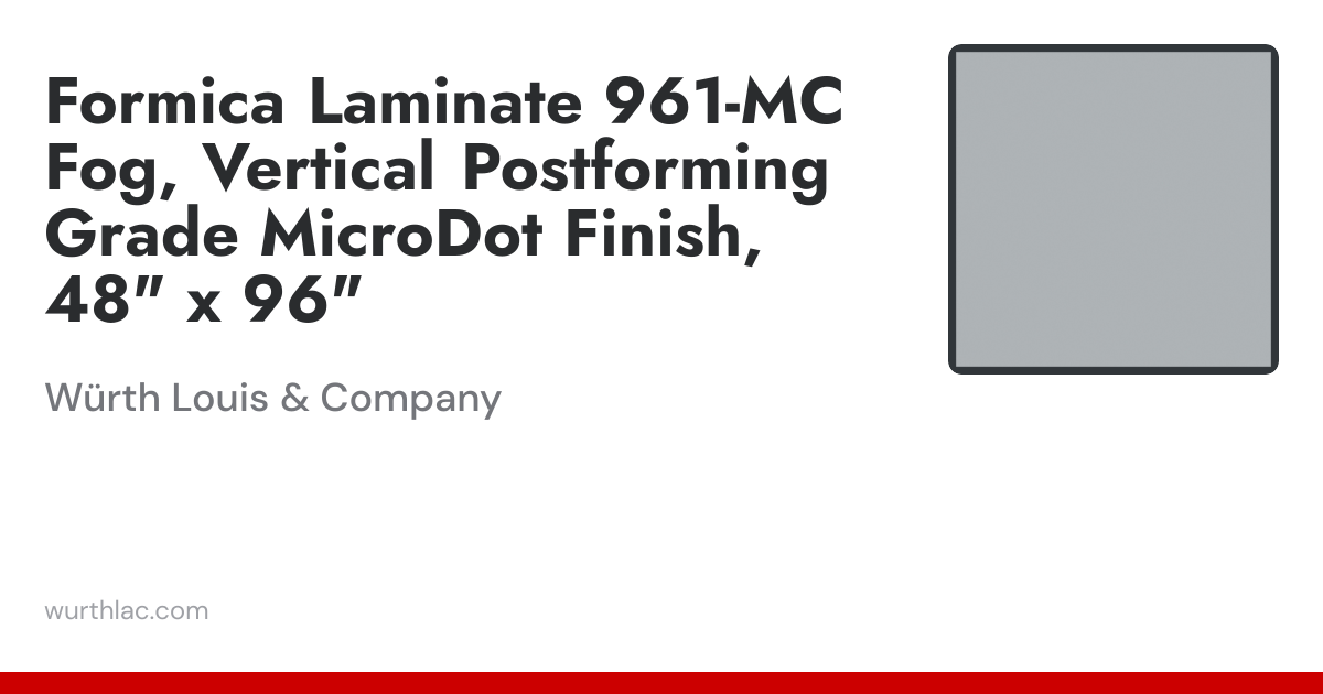 Formica Laminate 961-MC Fog, Vertical Postforming Grade MicroDot Finish ...
