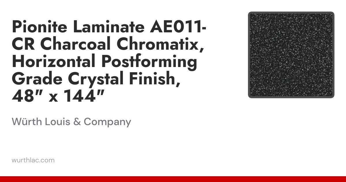 Pionite Laminate AE011-CR Charcoal Chromatix, Horizontal Postforming ...