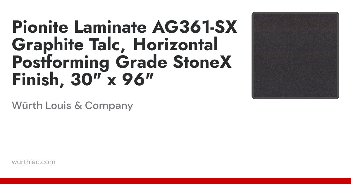 Pionite Laminate AG361-SX Graphite Talc, Horizontal Postforming Grade ...