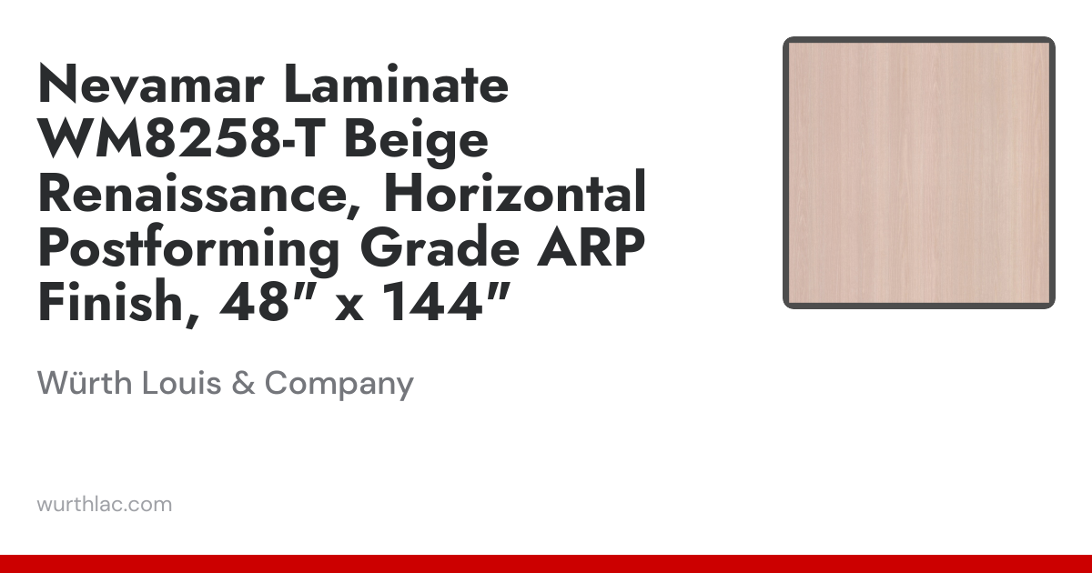 Nevamar Laminate WM8258-T Beige Renaissance, Horizontal Postforming ...