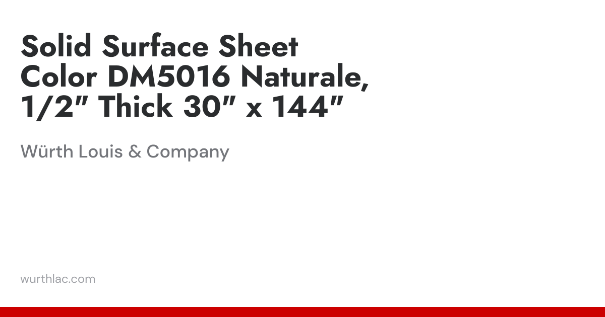 Solid Surface Sheet Color DM5016 Naturale, 1/2