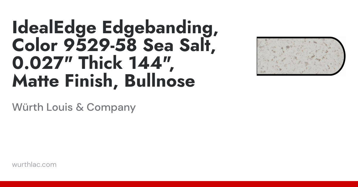 IdealEdge Edgebanding, Color 9529-58 Sea Salt, 0.027
