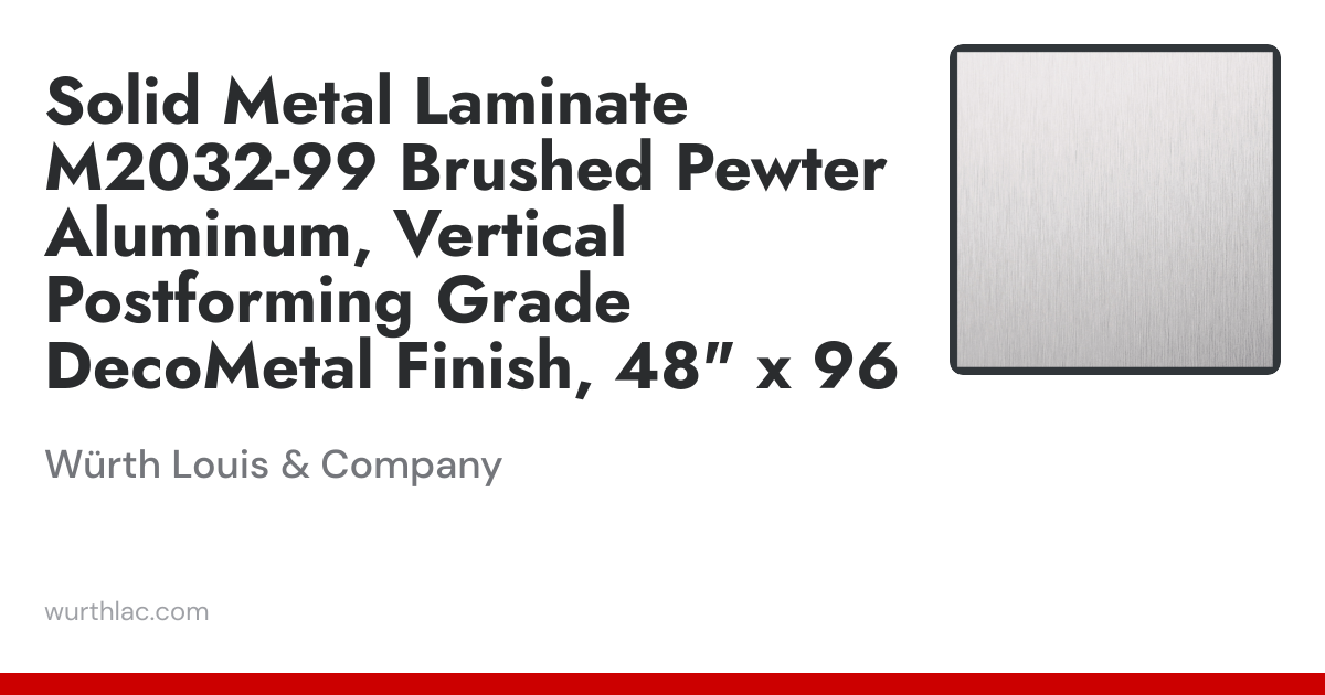 Solid Metal Laminate M2032-99 Brushed Pewter Aluminum, Vertical ...
