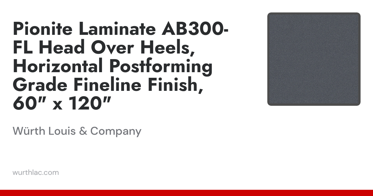 Pionite Laminate AB300-FL Head Over Heels, Horizontal Postforming Grade ...