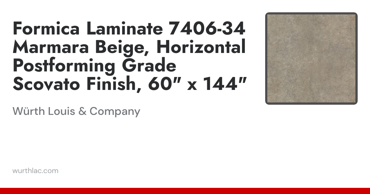 Formica Laminate 7406-34 Marmara Beige, Horizontal Postforming Grade ...