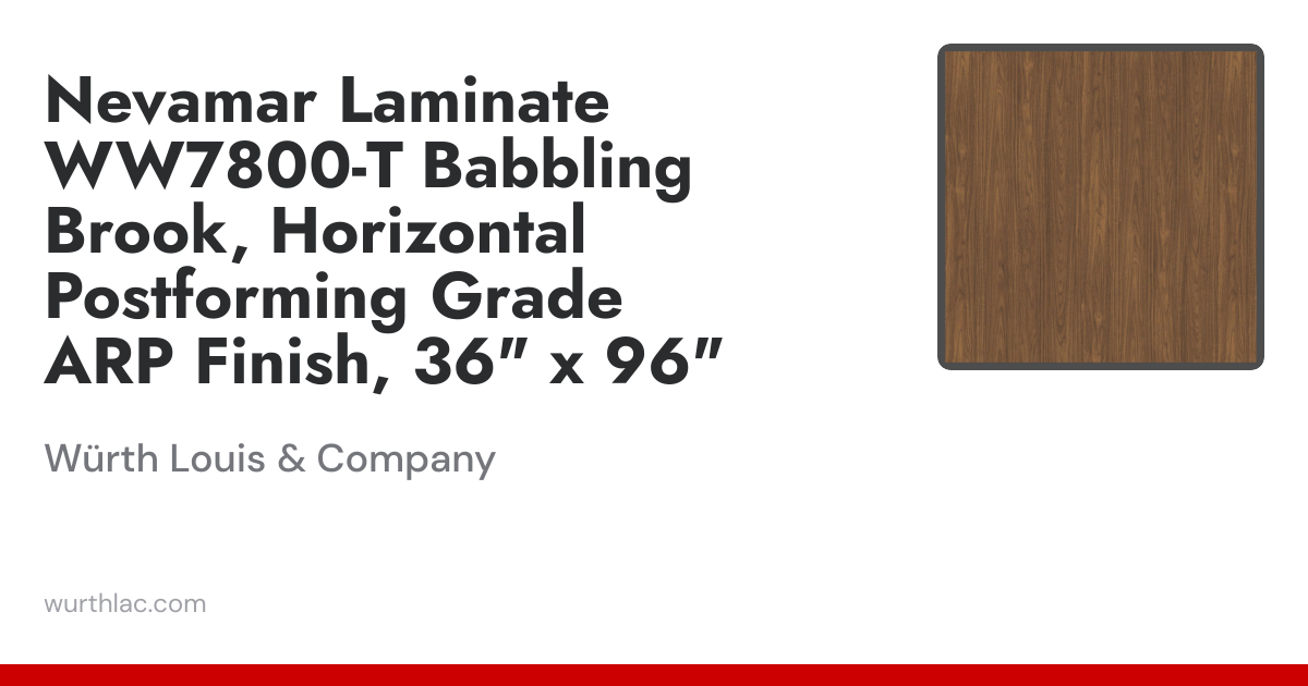 Nevamar Laminate WW7800-T Babbling Brook, Horizontal Postforming Grade ...