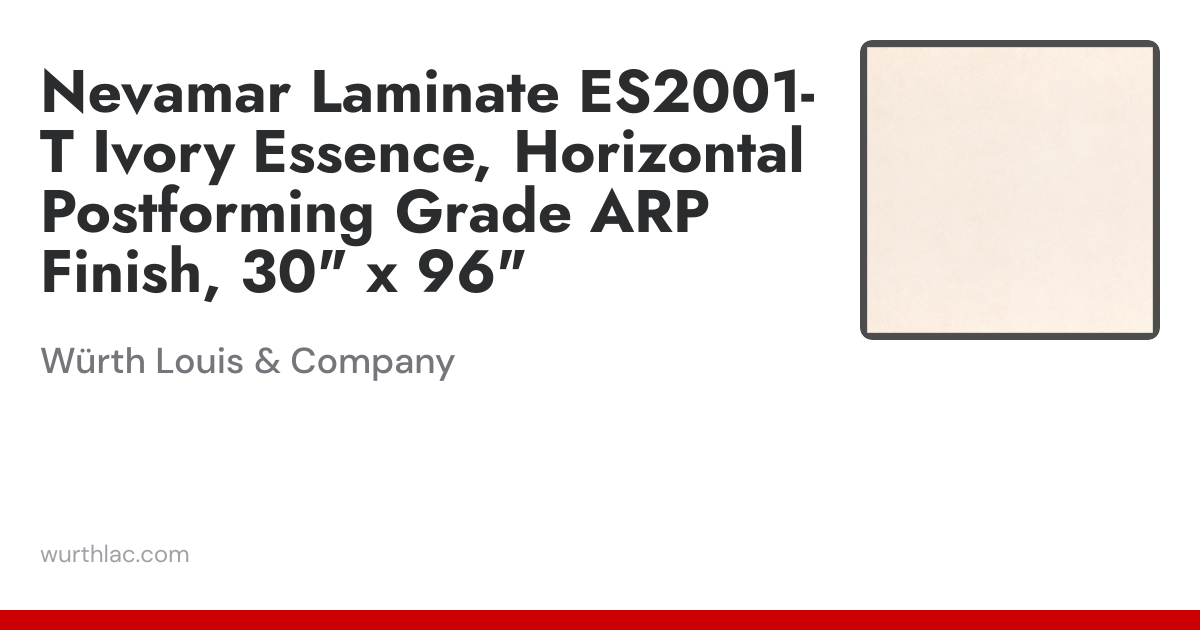Nevamar Laminate ES2001-T Ivory Essence, Horizontal Postforming Grade ...