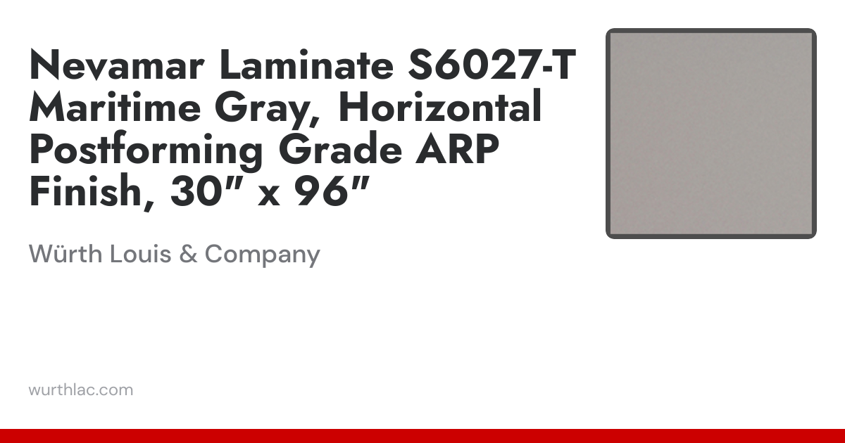 Nevamar Laminate S6027-T Maritime Gray, Horizontal Postforming Grade ...
