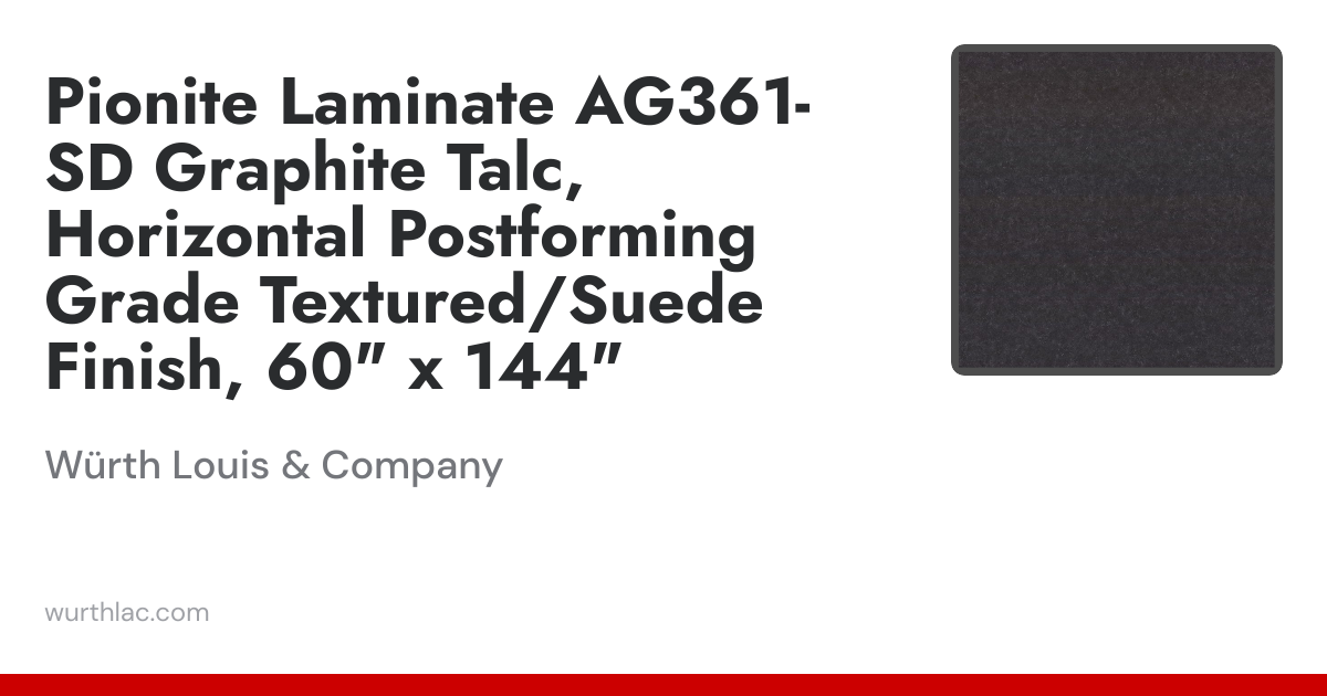 Pionite Laminate AG361-SD Graphite Talc, Horizontal Postforming Grade ...