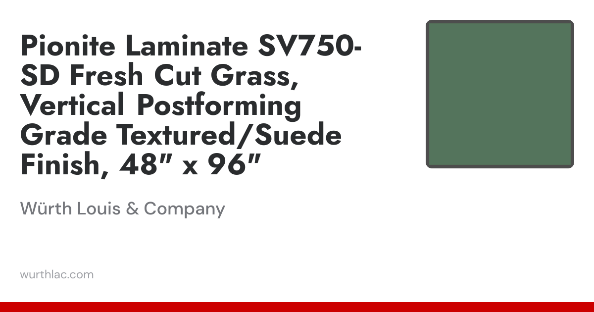Pionite Laminate SV750-SD Fresh Cut Grass, Vertical Postforming Grade ...