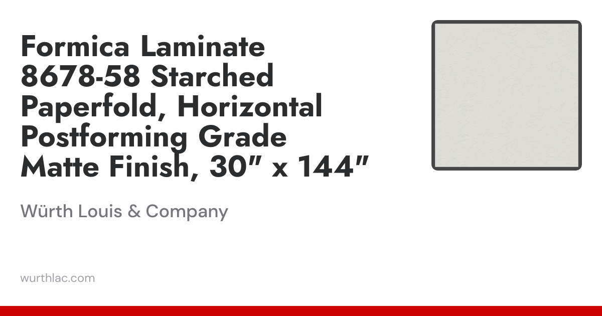 Formica Laminate 8678-58 Starched Paperfold, Horizontal Postforming ...