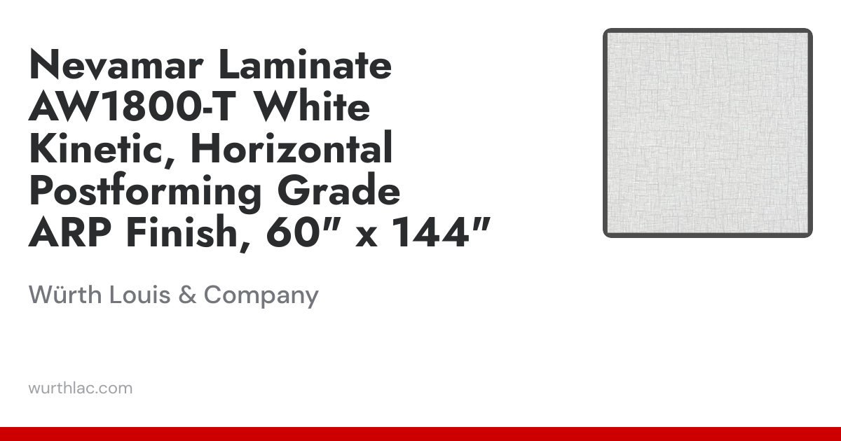 Nevamar Laminate AW1800-T White Kinetic, Horizontal Postforming Grade ...