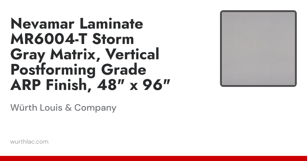 Nevamar Laminate MR6004-T Storm Gray Matrix, Vertical Postforming Grade ...
