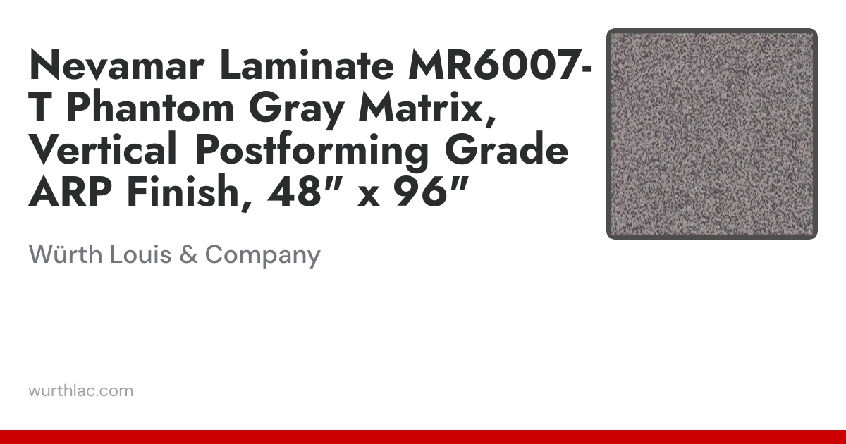 Nevamar Laminate MR6007-T Phantom Gray Matrix, Vertical Postforming ...