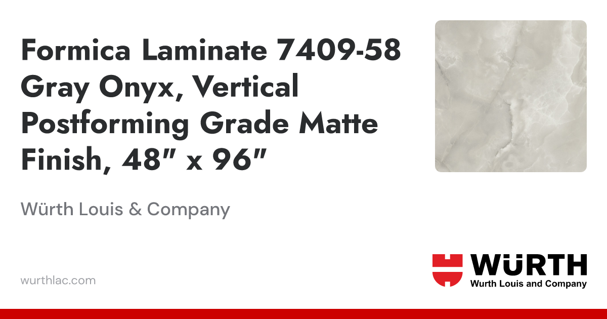 Formica Laminate 7409-58 Gray Onyx, Vertical Postforming Grade Matte ...