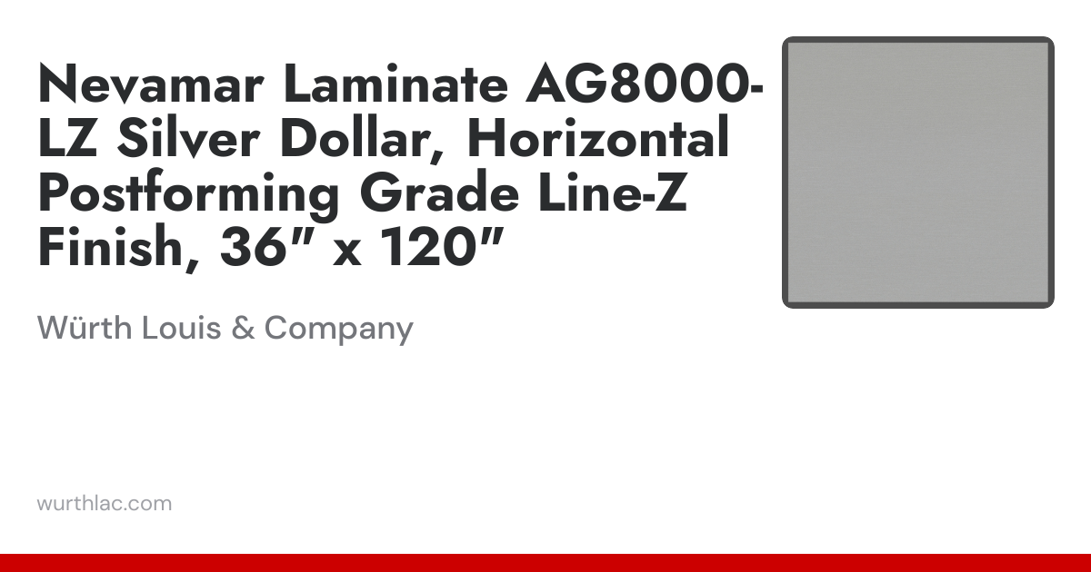 Nevamar Laminate AG8000-LZ Silver Dollar, Horizontal Postforming Grade ...