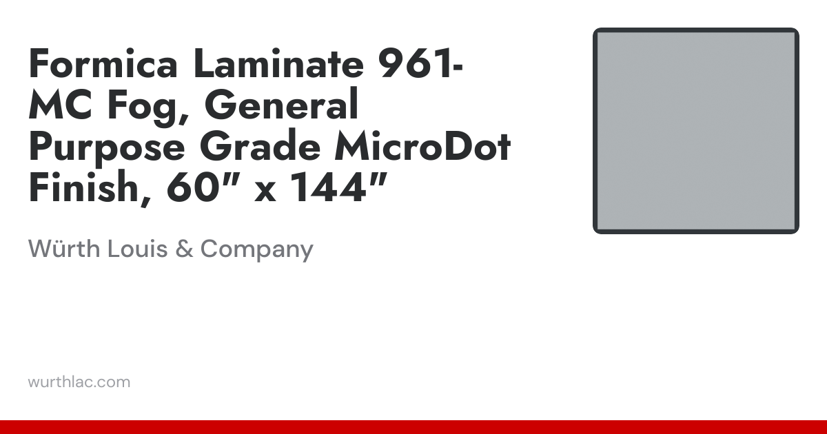Formica Laminate 961-MC Fog, General Purpose Grade MicroDot Finish, 60 ...