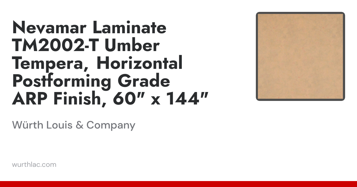 Nevamar Laminate TM2002-T Umber Tempera, Horizontal Postforming Grade ...