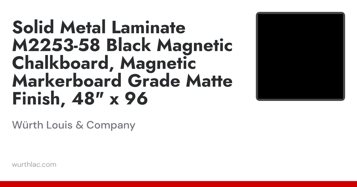 Solid Metal Laminate M2253-58 Black Magnetic Chalkboard, Magnetic ...