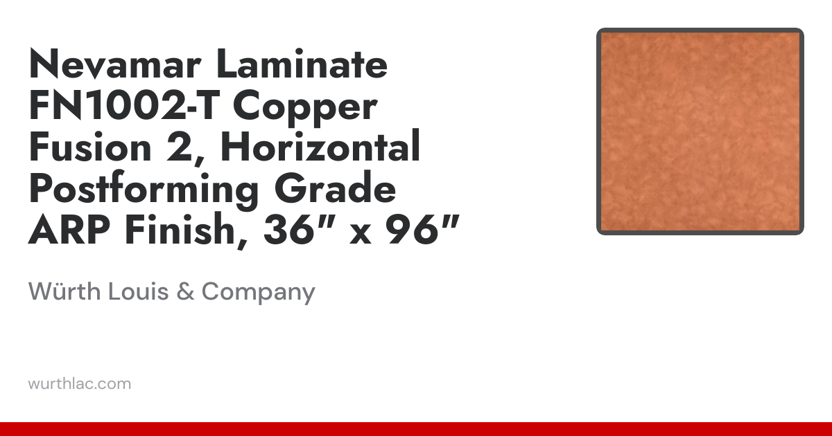 Nevamar Laminate FN1002-T Copper Fusion 2, Horizontal Postforming Grade ...